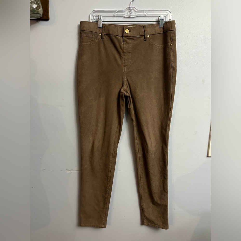 Chico's faux suede pants straight leg‎ office professional business casual